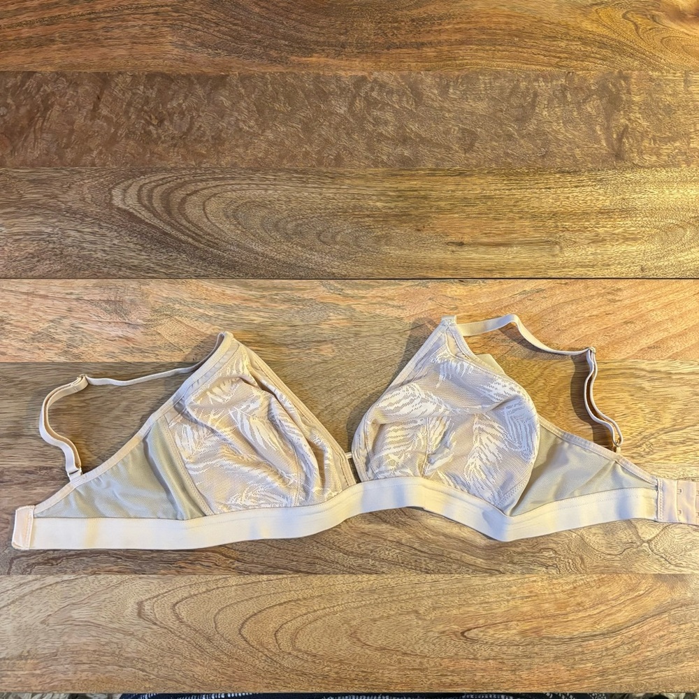 Lively Busty Bralette Size 1 Toasted Almond Beige Smooth Lace - Picture 7 of 9